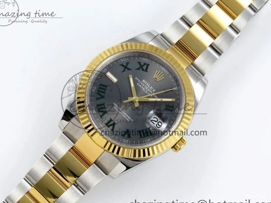 MiroTime 0131 DateJust 41 126333 Clean 1:1 Best Edition 904L Steel Gray Dial Green Roman Marker on SS YG Oyster Bracelet VR Popular 1564